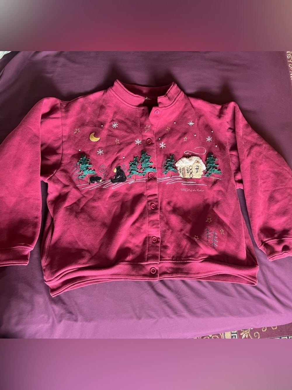 Vintage Embroidered “YMCA of the Rockies” Button Up Sweatshirt